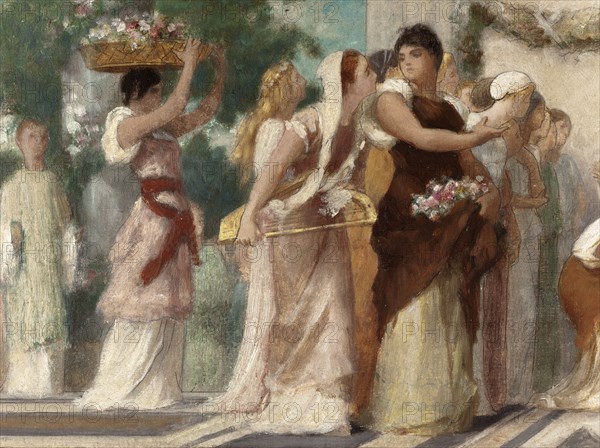 Esquisse pour la salle des mariages de la mairie du 13ème arrondissement : Vertus civiques., 1878. Creator: Gustave Boulanger.