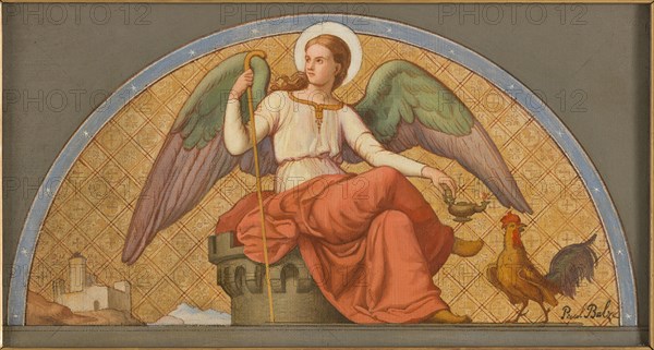 Esquisse pour l'église Saint-Joseph : L'Ange de douceur et de chasteté - Apothéose..., 1870. Creator: Jean-Paul-Etienne Balze.