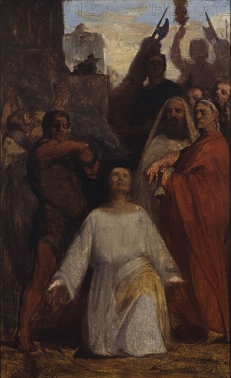 Esquisse pour l'église Saint-Jacques-Saint-Christophe de la Villette : Le Martyre de..., c.1843. Creator: Jean-François Brémond.