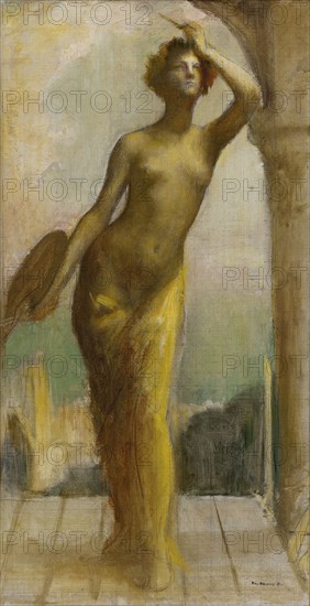 Esquisse pour le salon des Arts de l'Hôtel de Ville de Paris : La Peinture, c.1890. Creator: Pascal Adolphe Jean Dagnan-Bouveret.