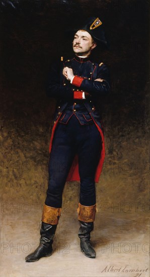 Portrait de l'acteur Léon Marais (1853-1891), dans le rôle de Martial de "Thermidor" de..., 1891. Creator: Albert Antoine Lambert.