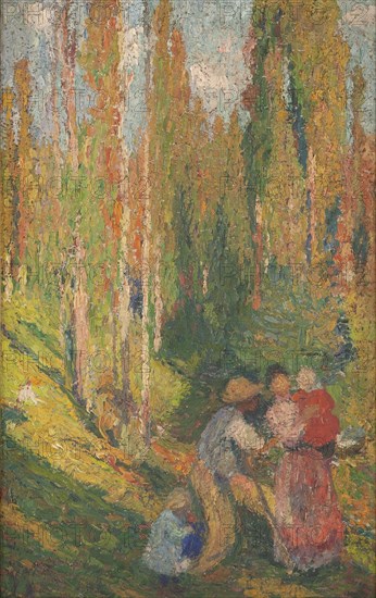 Esquisse pour la salle des mariages de la mairie du 10ème : L'été, scène champêtre, c.1905 - 1907. Creator: Henri Jean Guillaume Martin.