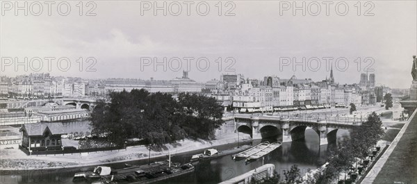 Le Pont-Neuf (actuel 6ème arrondissement, Paris). Vue prise du quai de la Monnaie...c1845-1860. Creators: Frederic Martens, Goupil and Co.