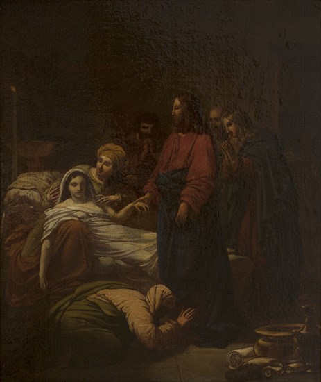 Esquisse pour le déambulatoire de la chapelle de la Vierge de l'église Saint-Roch: "Jésus..., c.1817 Creator: Pierre Claude François Delorme.