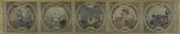 Esquisse pour la galerie Lobau de l'Hôtel de Ville de Paris : L'Art. L'Histoire..., 1890. Creators: Georges-Picard Picard, Auguste Charles Risler.