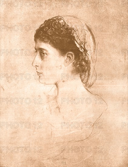 Charlotte, Daughter of Empress Frederick after a study of a head by Professor F. von..., 1890. Creator: Unknown.