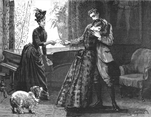 Scene from "Madame Leroux"; By Francis Eleanor Trollope, 1890. Creator: Percy Macquoid.