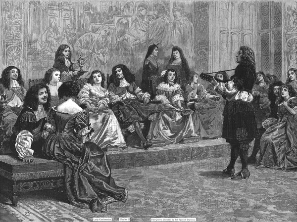 'Historical Aspects of Hampton Court - Charles II and his Court during the Plague of London', 1890. Creator: Unknown.