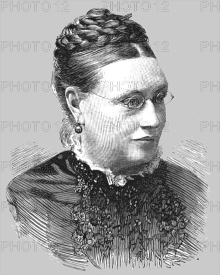 ''Miss Lydia Ernestine Becker, author and advocate of Women's Suffage', 1890. Creator: Unknown.