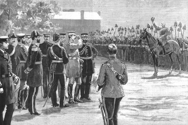 'Three Cheers for the Emperor!" - The German Emperor at Portsmouth, 1890. Creator: Unknown.