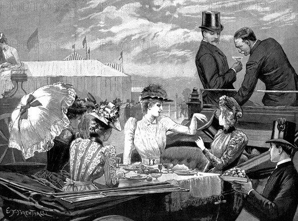 ''At Doncaster Races - A Sweepstake after Lunch', 1890. Creator: Edward Frederick Brewtnall.