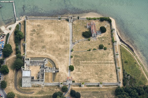 Portchester Castle and Roman Fort, Portchester, Hampshire, 2018.