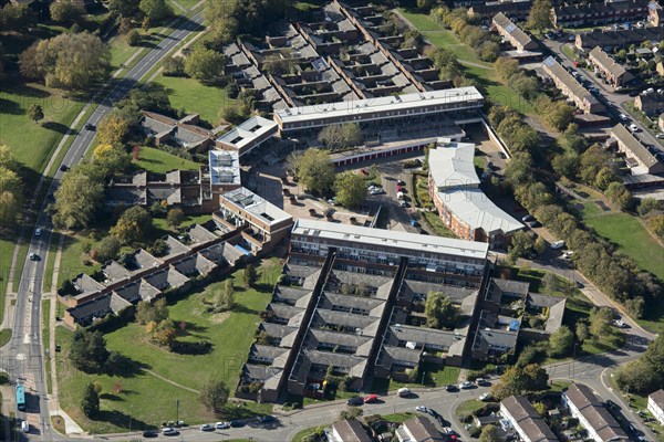 Bishopsfield, aka the Kasbah, an award winning housing estate in Harlow, Essex, 2018.