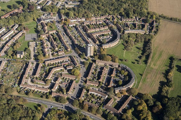 Mark Hall South housing estate, Harlow, Essex, 2018.