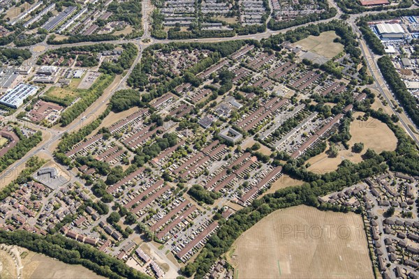 Coffee Hall housing estate, Milton Keynes, 2018.