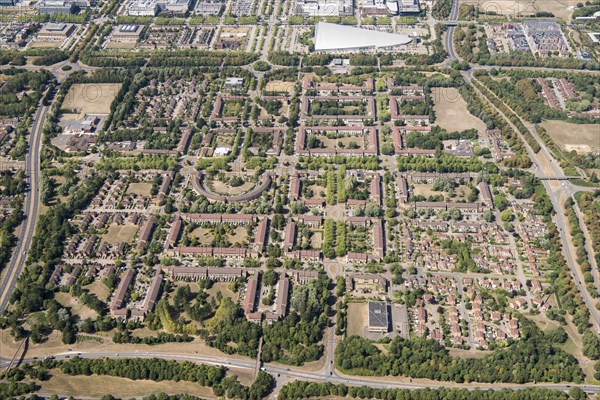 Fishermead housing estate, Milton Keynes, 2018.