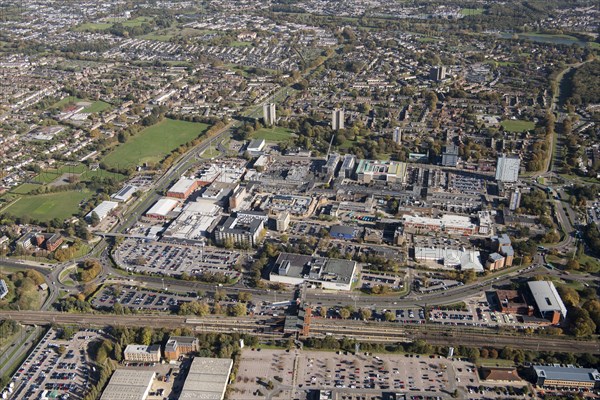 Stevenage town centre, Hertfordshire, 2018.