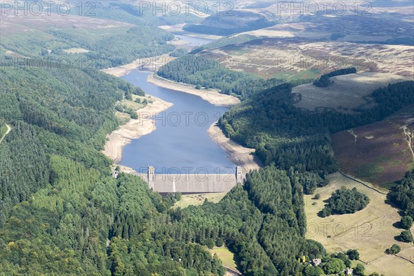 Derwent Dam and Upper Derwent Reservoir, Derbyshire, 2018.