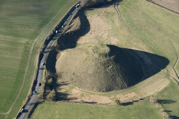 Silbury Hill, a large late Neolithic mound, Wiltshire, 2019.