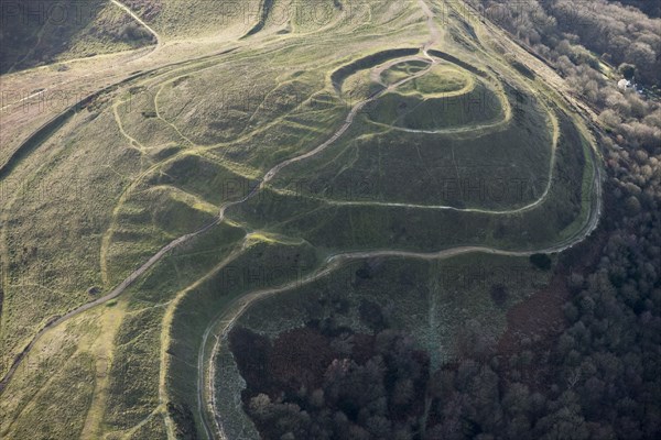 Herefordshire Beacon Camp, County of Herefordshire, Worcestershire, 2019.