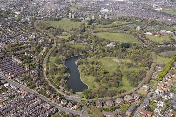 Sefton Park, an early example of a municipal park, Liverpool, 2021.
