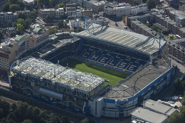 Stamford Bridge Stadium, home to Chelsea Football Club, Chelsea, Greater London Authority, 2021.