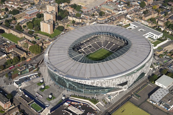 The new White Hart Lane Football Ground, home to Tottenham Hotspur FC, Tottenham, London, 2021. Creator: Damian Grady.