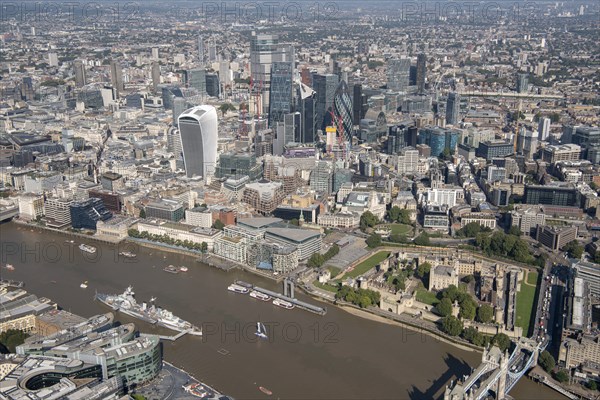 High rise office blocks in the City of London, 2021. Creator: Damian Grady.