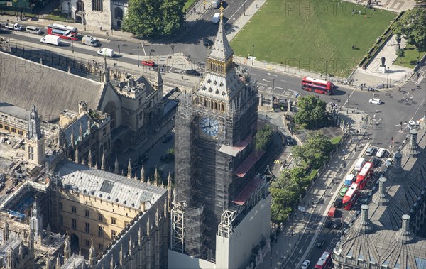 The Elizabeth Tower, Houses of Parliament, Westminster, London, 2021. Creator: Damian Grady.