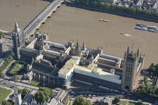 Renovation works at the Houses of Parliament, Westminster, Greater London Authority, 2021.