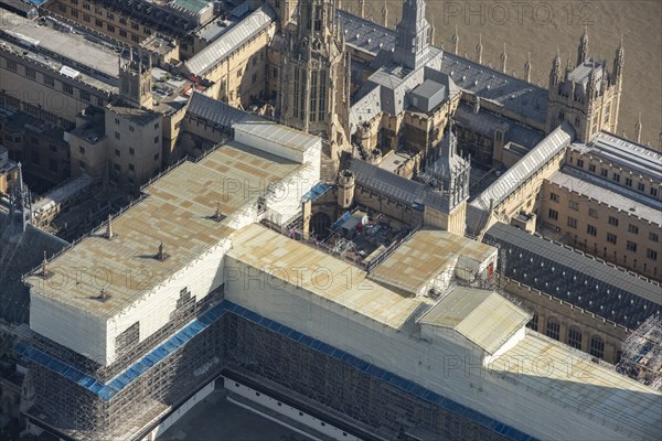 Renovation works at the Houses of Parliament, Westminster, Greater London Authority, 2021.