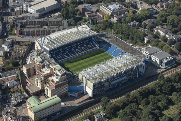 Stamford Bridge Stadium, home to Chelsea Football Club, Chelsea, Greater London Authority, 2021.