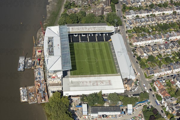 Craven Cottage, home to Fulham Football Club, Fulham, Greater London Authority, 2021.