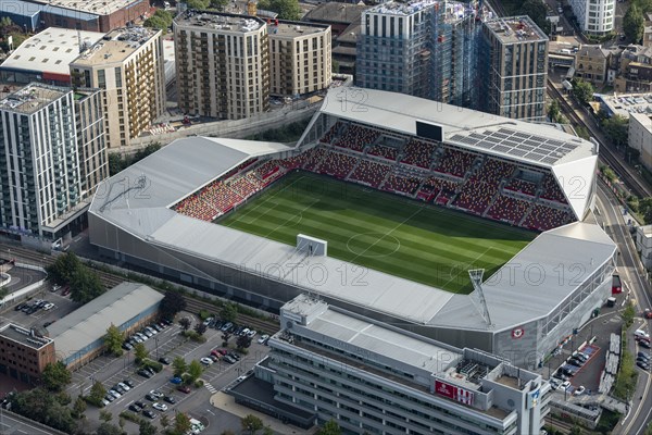 Brentford Community Stadium, home of Brentford Football Club and London Irish Rugby FC, London, 2021 Creator: Damian Grady.