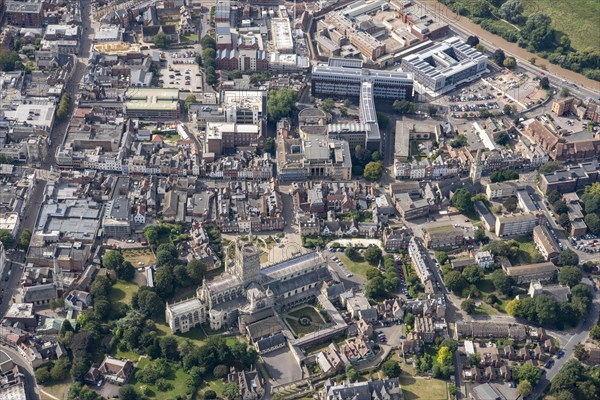 The City of Gloucester and Gloucester Cathedral, Gloucestershire, 2021.