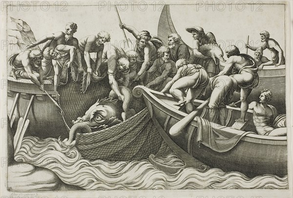 Fishermen Catching a Sea Monster, 1560/70.