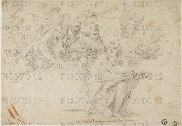 Susanna and the Elders (recto); Profile Head of Woman (verso), c. 1602.