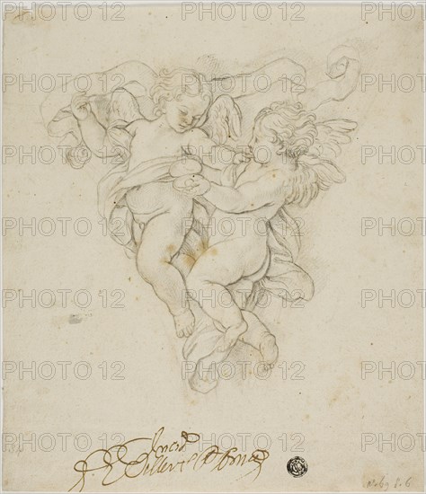 Spandrel Decoration with Two Putti, n.d. After Carlo Maratti.