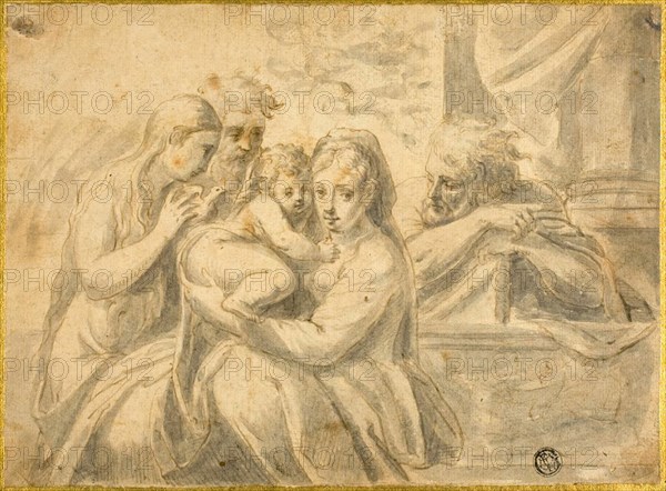 Holy Family with Mary Magdalene and Male Saint, n.d.