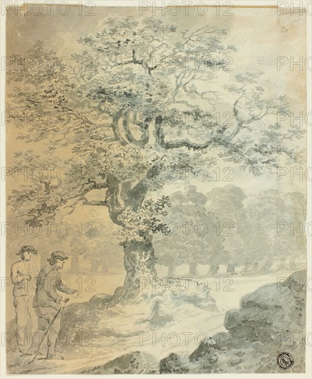 Landscape with Two Male Figures, n.d.