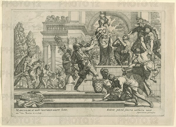 Martyrdom of Saint Martina, c. 1665. Martina of Rome was martyred c228 CE.