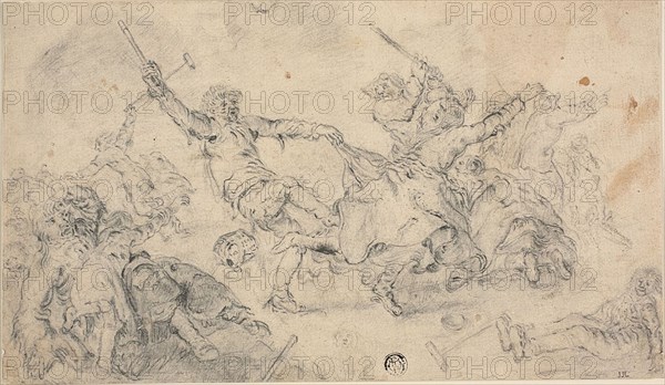 Peasants in a Brawl, n.d. Attributed to Cornelis Moninckx or Adriaen Pietersz. van de Venne.