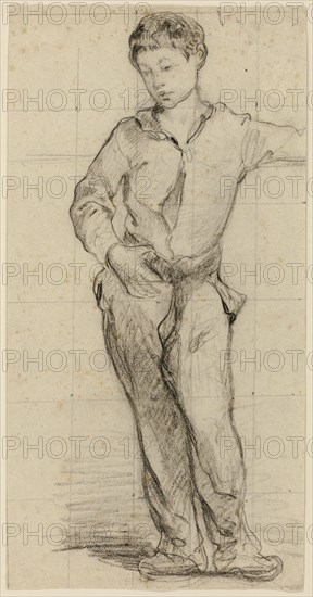 Young Man Standing (Léon Leenhoff) (recto); (Sketch of Standing Boy (verso)), 1864/65. Attributed to Édouard Manet