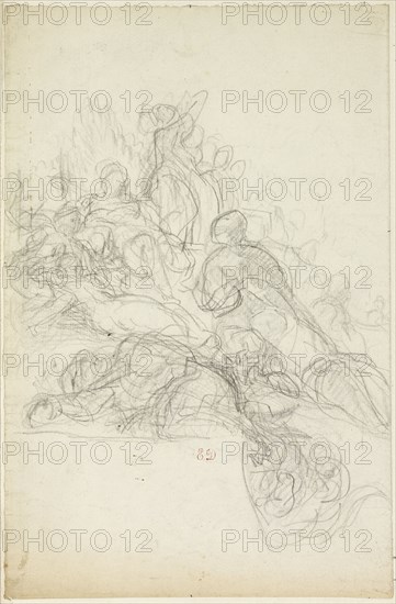 Allegorical or Mythological Scene, n.d. Attributed to Eugène Delacroix.