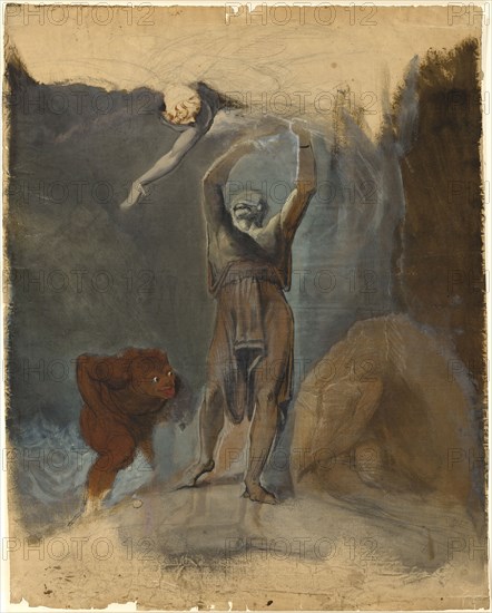 Prospero, Miranda, Caliban and Ariel, 1800/05. Attributed to Henry Fuseli.