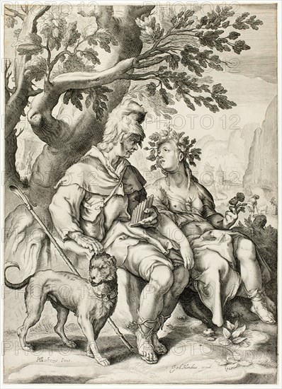 Corydon and Sylvia, 1601/11. Attributed to Jacob Matham.