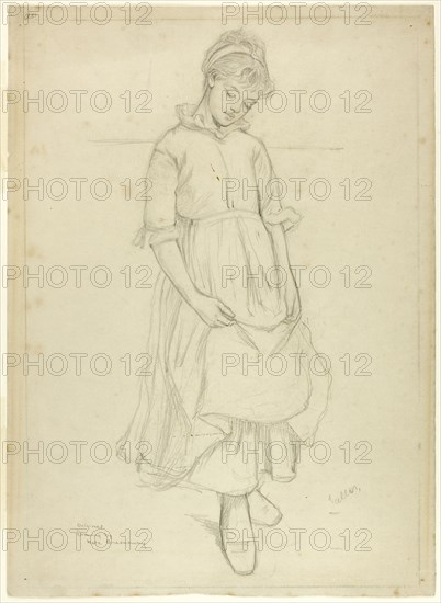 Standing Girl, c. 1870. Attributed to Kate Greenaway.