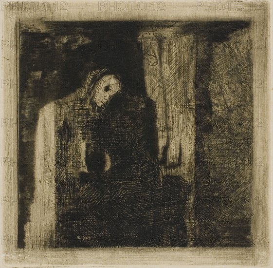 Dream Vision, c. 1880. Attributed to Odilon Redon.