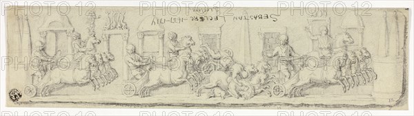 Antique Relief of Chariot Race, n.d. Creator: Sebastien Le Clerc.