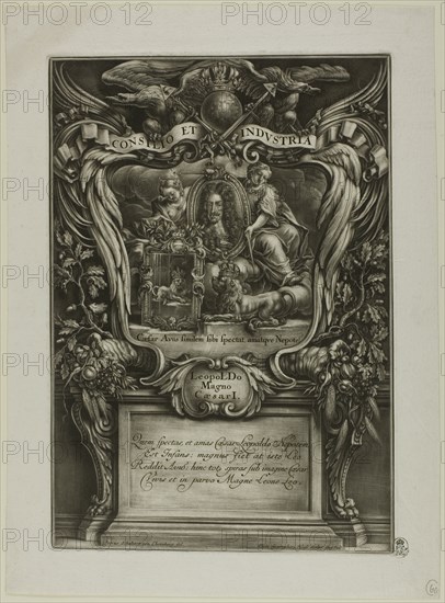 Leopoldo Magno, Caesar I, from Triumphus Novem Saeculorum Imperii Romano Germanici..., c. 1700. Creator: Elias Christoph Heiss.